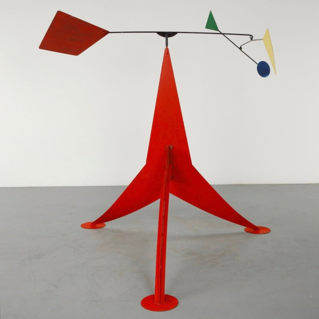Calder-style large kinetic mobile sculpture detail 4