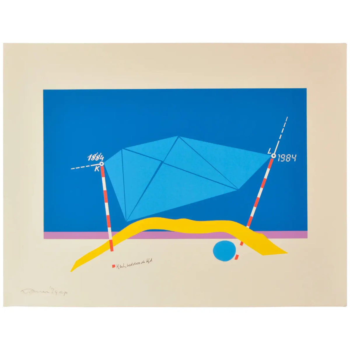Jan Loman Signed Artist Proof Lithograph, 1984