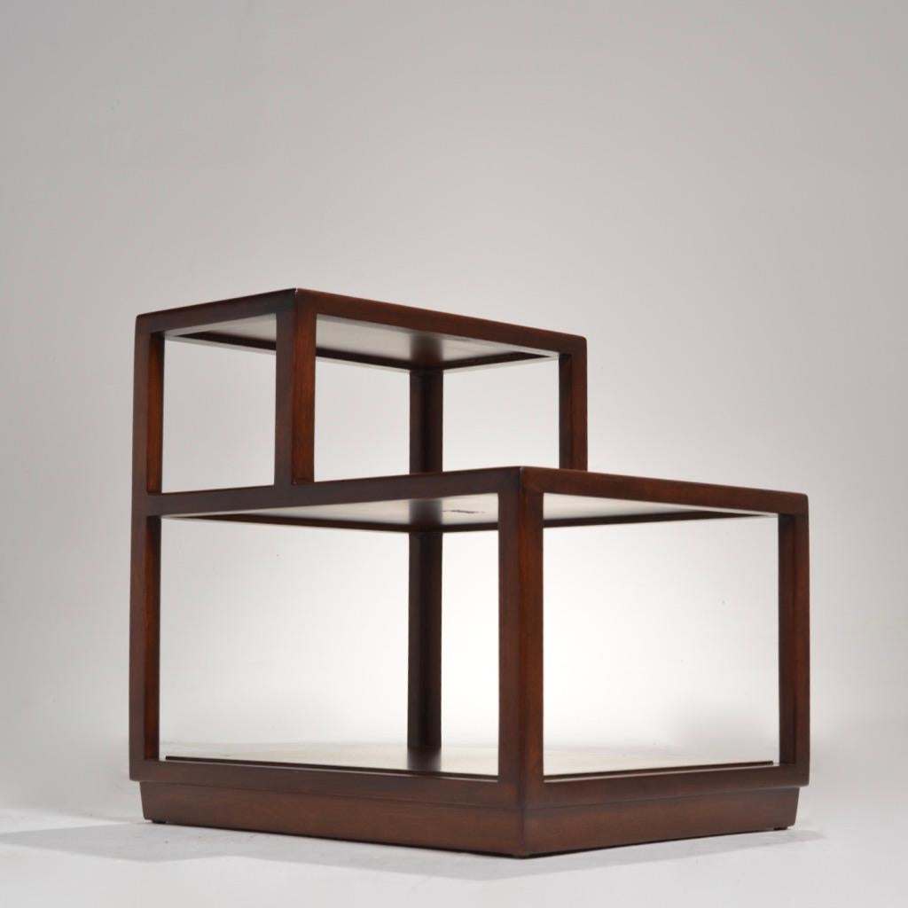 Edward Wormley Dunbar walnut step end table detail 3
