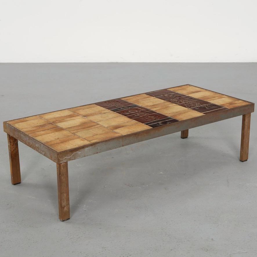 Roger Capron Garrigue polychromatic ceramic tile coffee table, circa 1960s - view 8