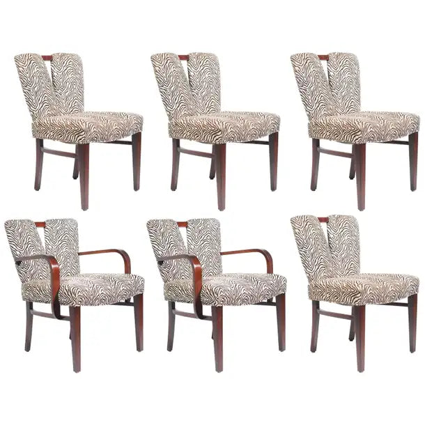 Set of Six Paul Frankl for Johnson "Corset" Dining Chairs