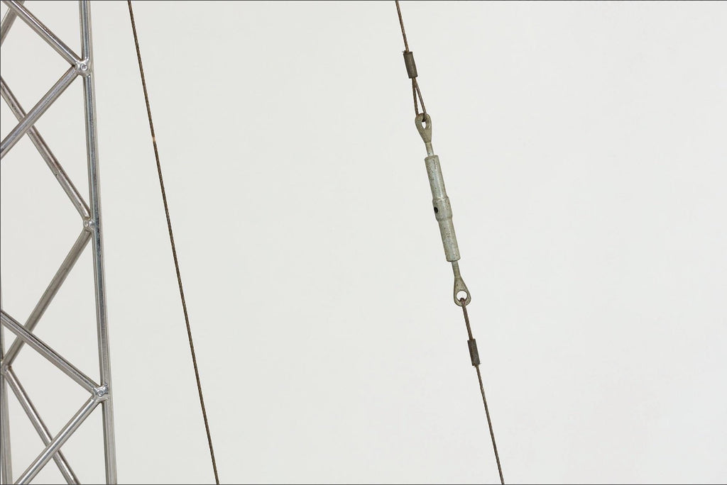 Curtis Jeré monumental chrome crane floor lamp, 1977 detail 5