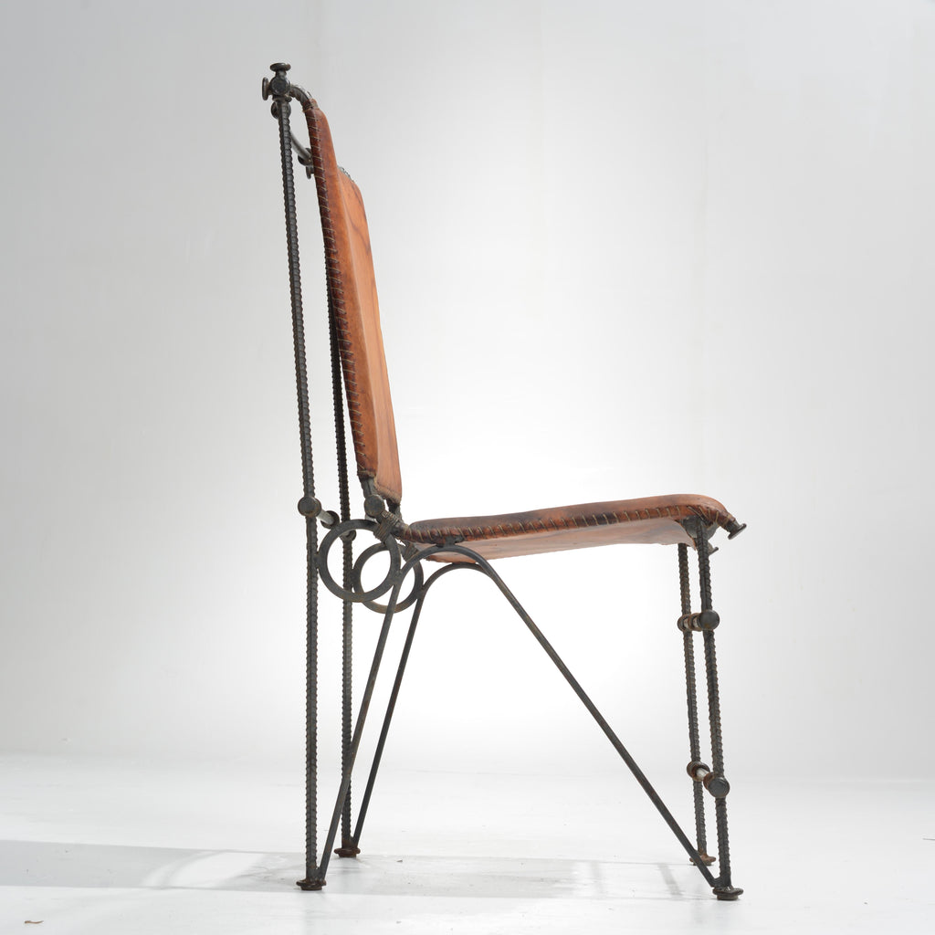 Ilana Goor leather and hand-wrought steel chair detail 5