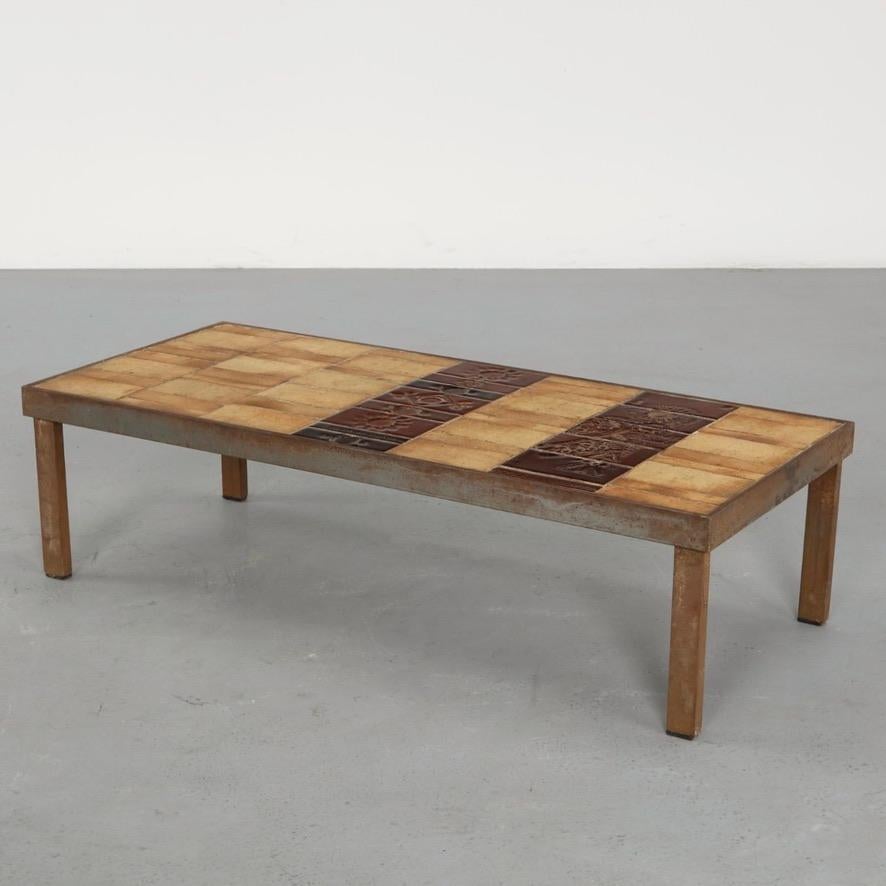 Roger Capron Garrigue polychromatic ceramic tile coffee table, circa 1960s - view 4