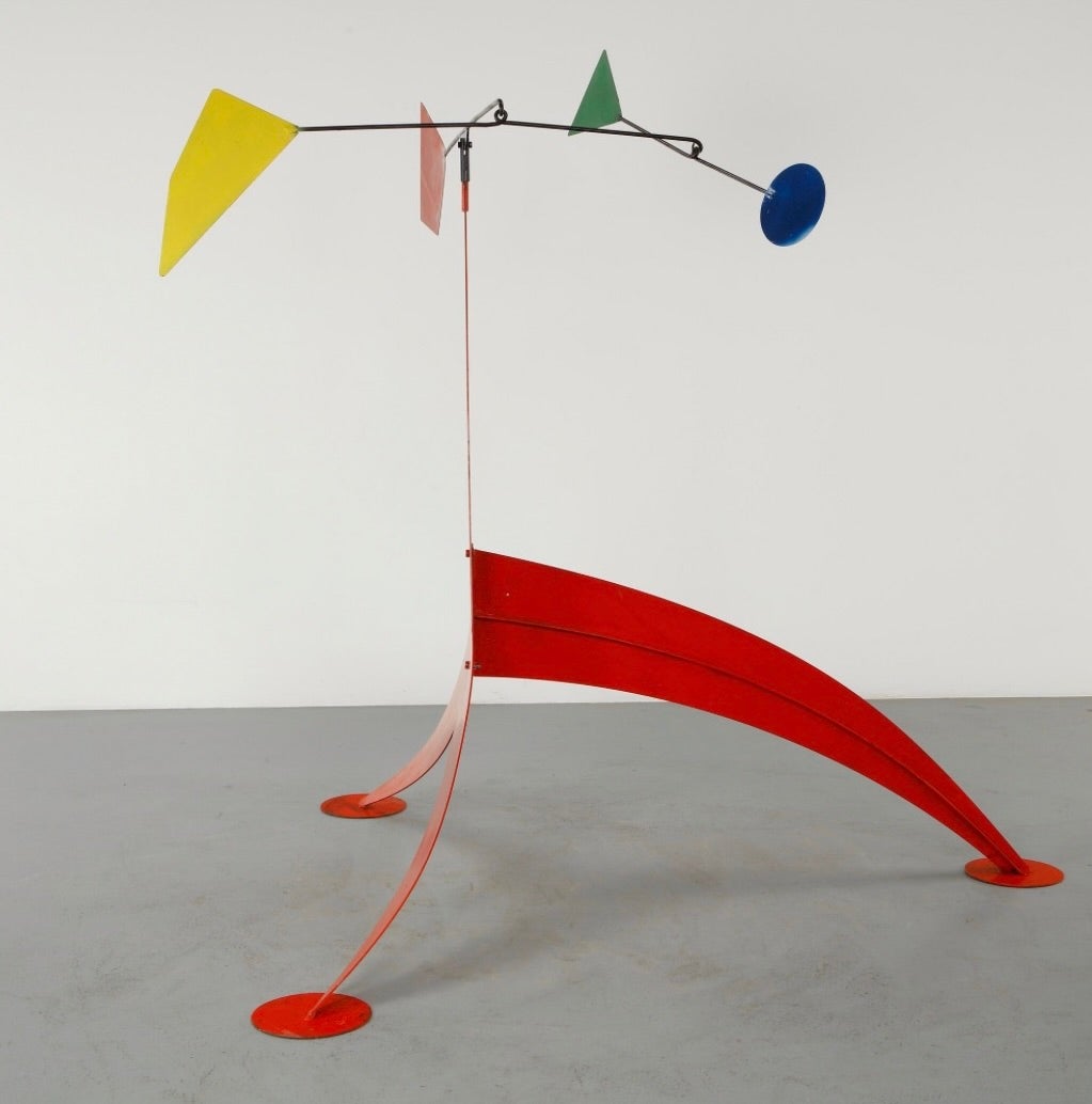 Calder-style large kinetic mobile sculpture detail 7