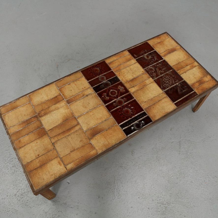 Roger Capron Garrigue polychromatic ceramic tile coffee table, circa 1960s - view 9