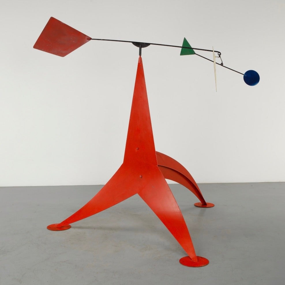 Calder-style large kinetic mobile sculpture detail 3