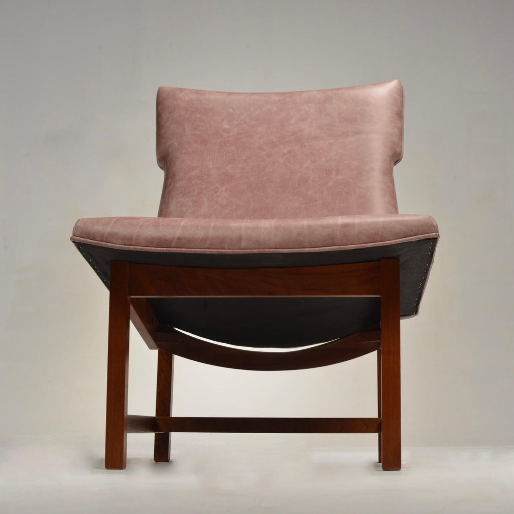 American Modernist leather and walnut lounge chair, circa 1960s - view 10