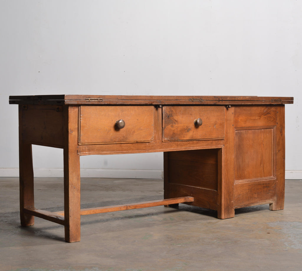 Erik Bolin Swedish walnut folding farm work table detail 2