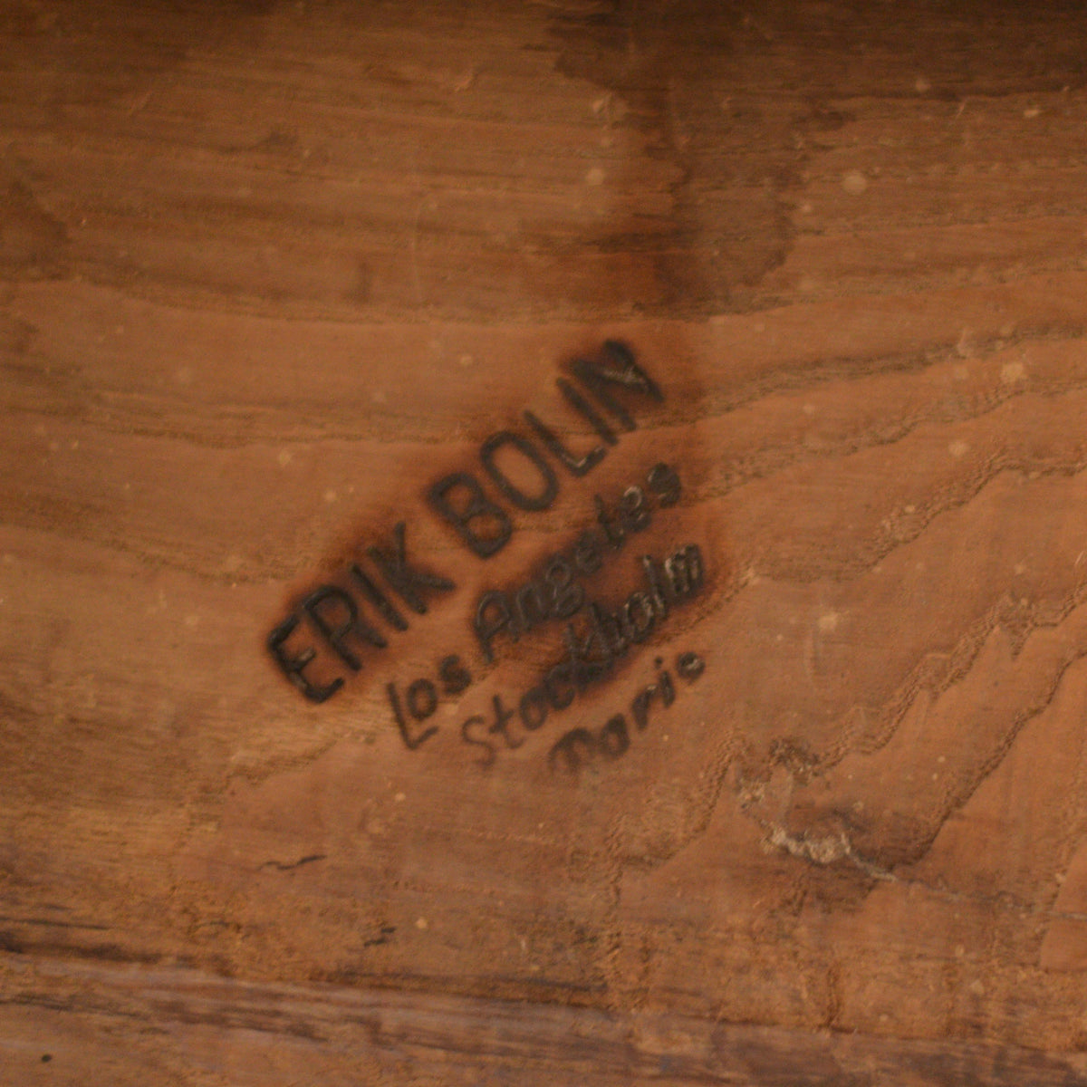 Erik Bolin Swedish walnut folding farm work table detail 11