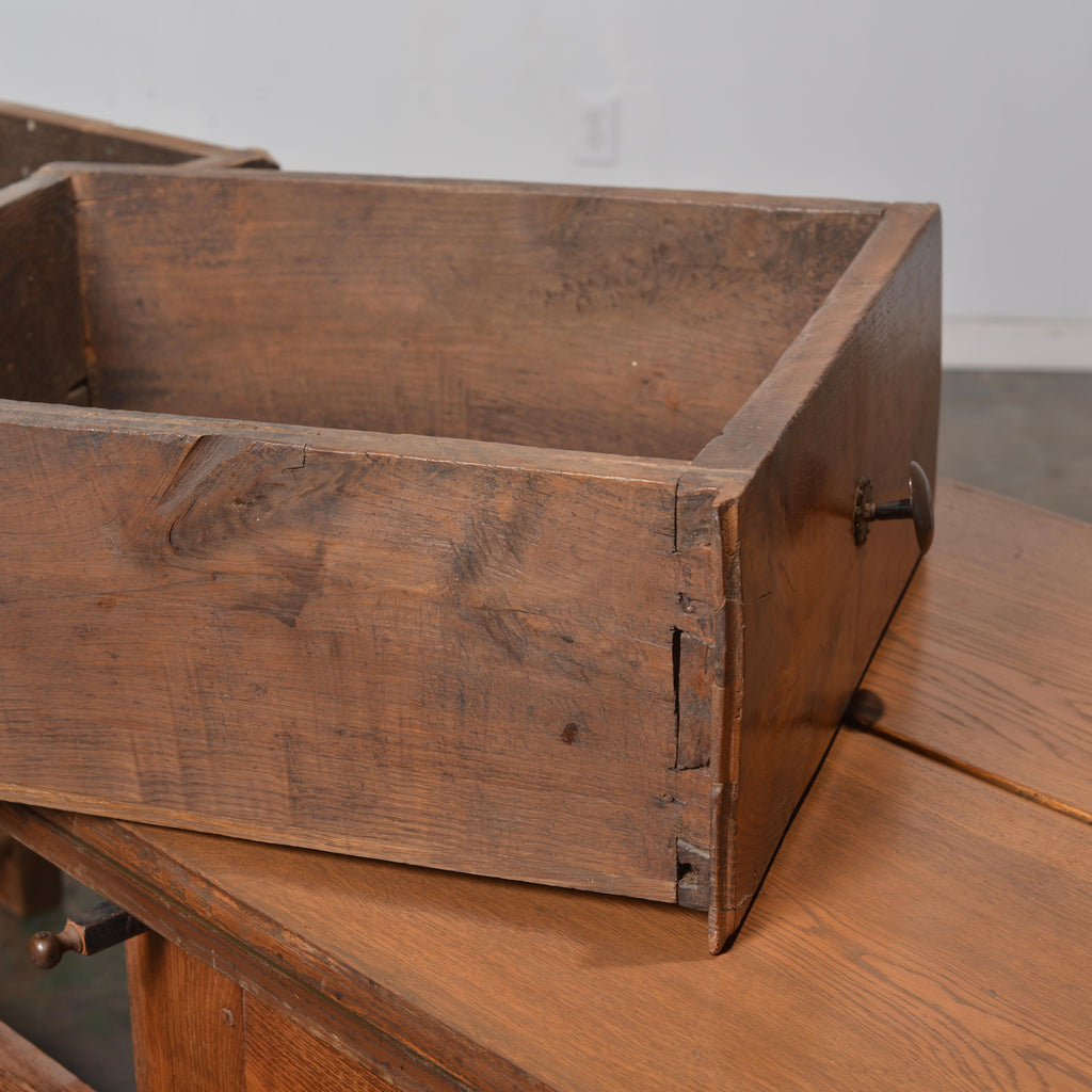Erik Bolin Swedish walnut folding farm work table detail 18