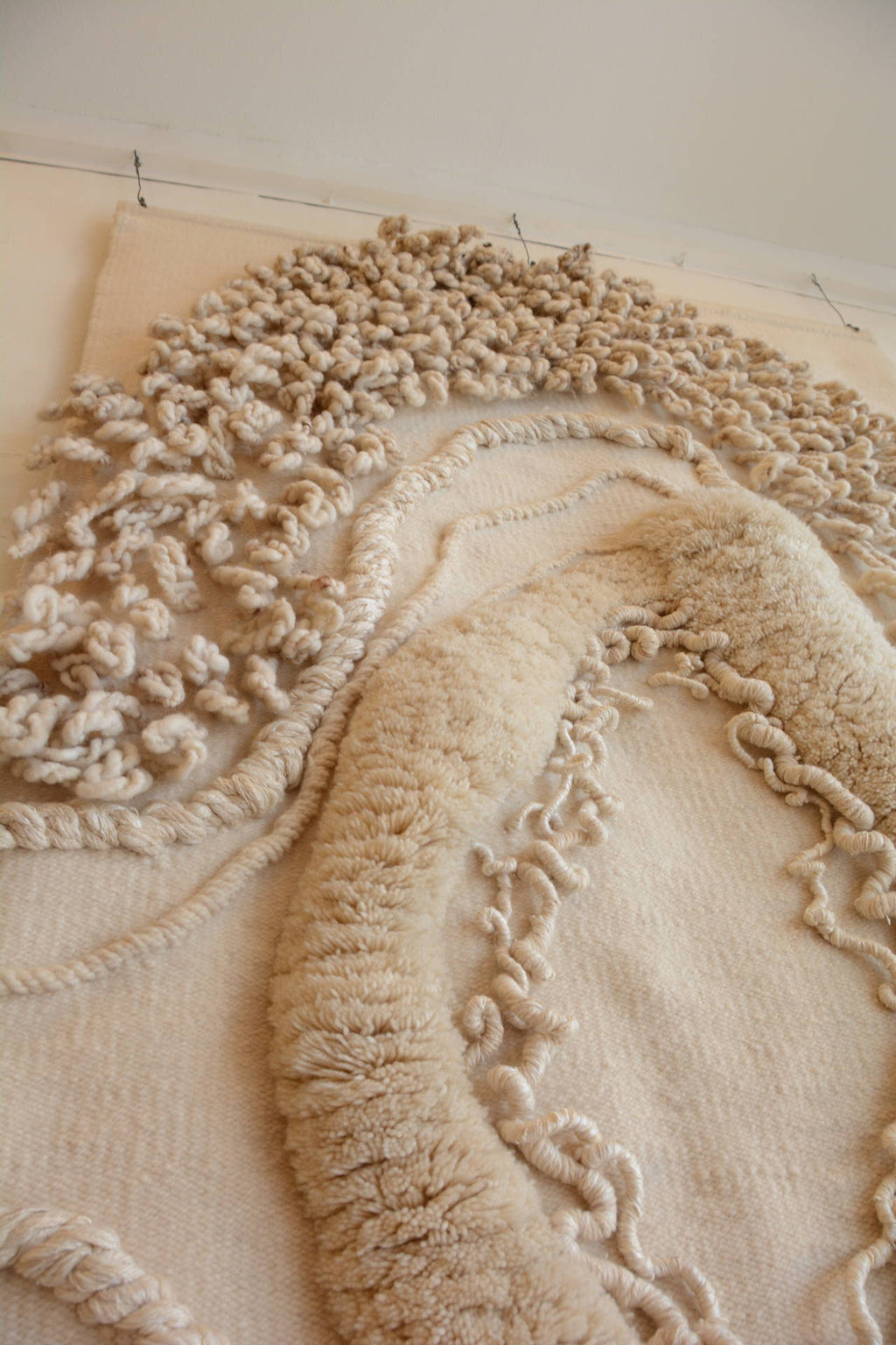 Enormous White Wool Fiber Art from Robert Kidd Studios, circa 1975 - image 4
