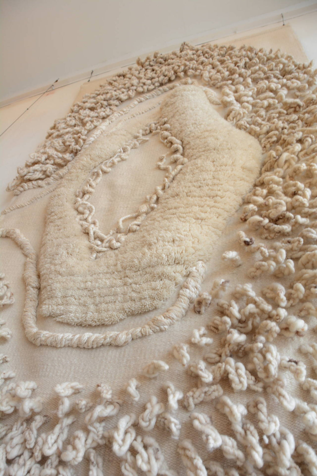 Enormous White Wool Fiber Art from Robert Kidd Studios, circa 1975 - image 2