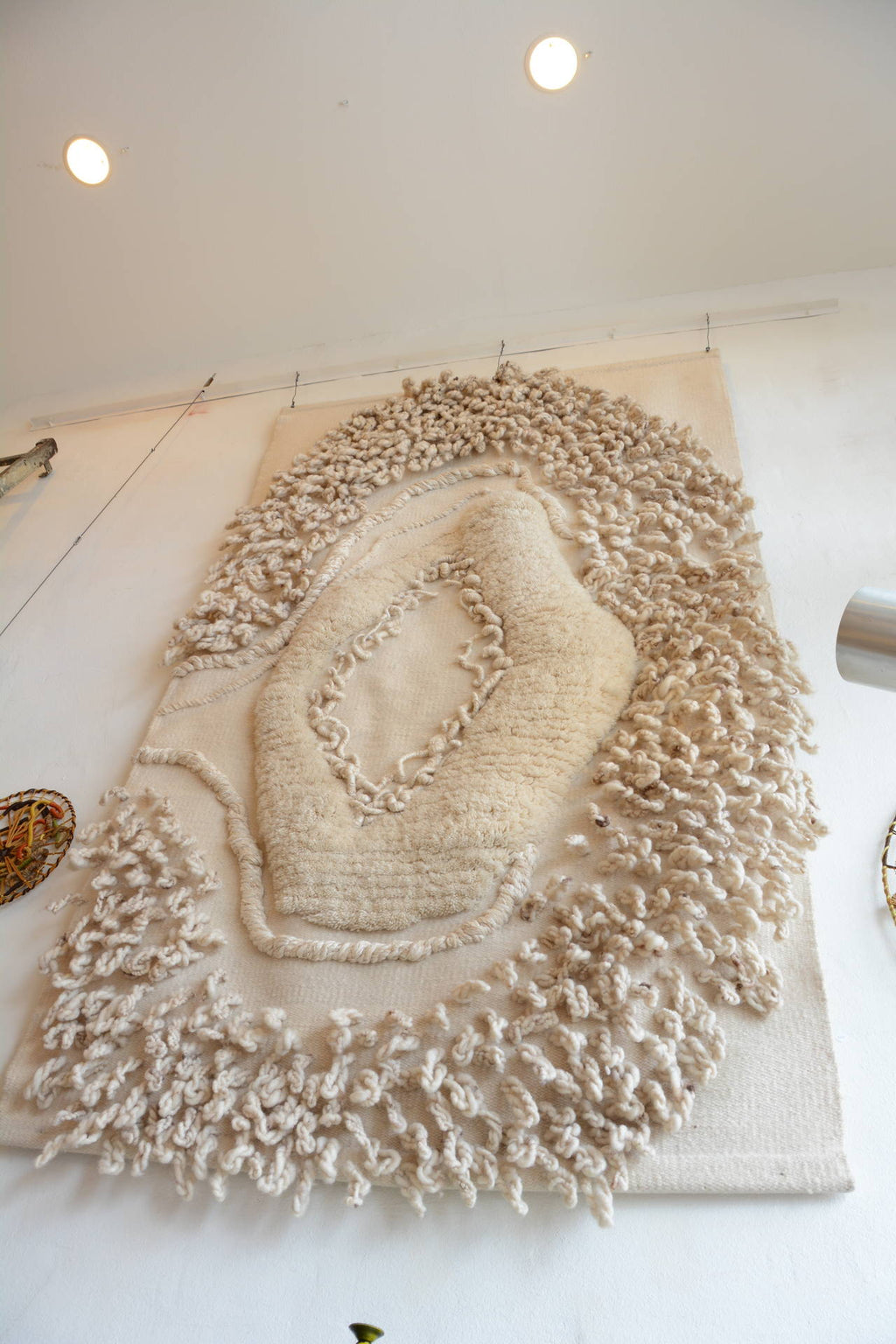 Enormous White Wool Fiber Art from Robert Kidd Studios, circa 1975 - image 3