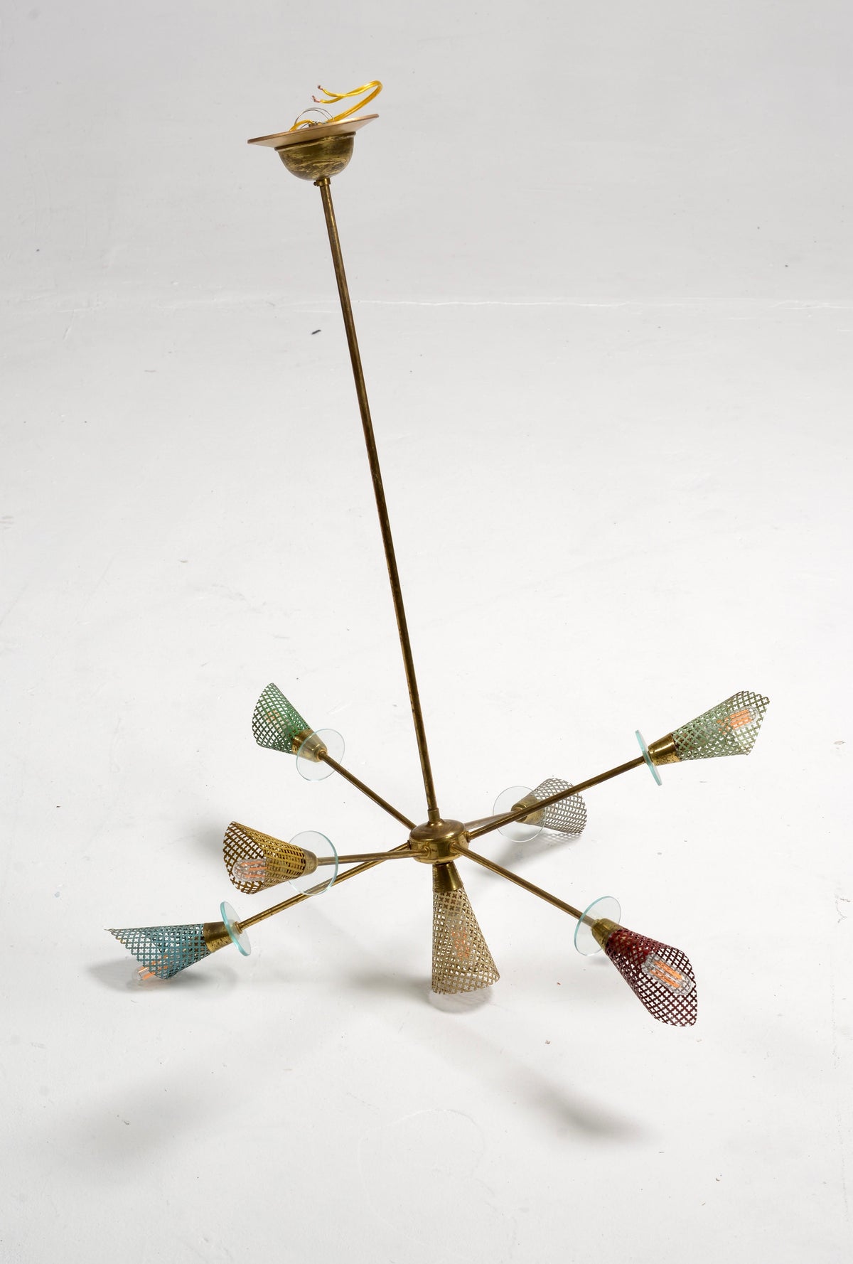 1950s Italian Multicolored Sputnik Pendant Light - image 2