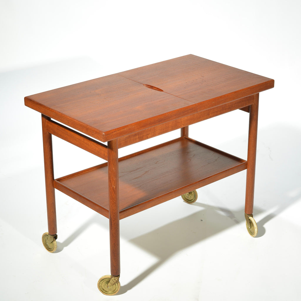 Kurt Østervig expanding teak serving cart for Jason Møbler detail 5