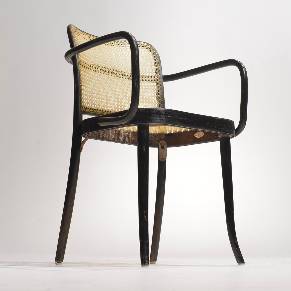 Josef Hoffmann Prague Model 811 black bentwood chair detail 4