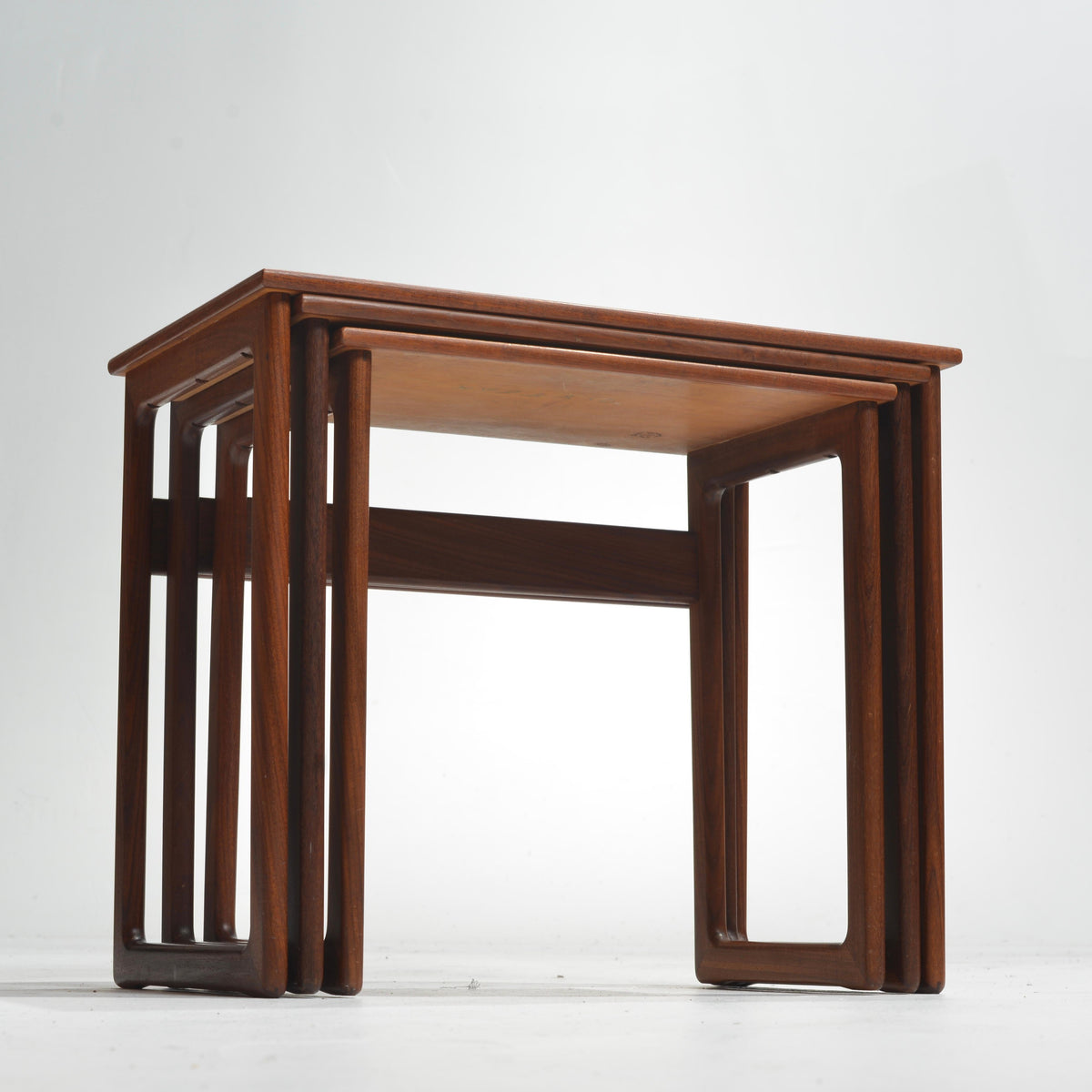 Kurt Østervig Danish teak nesting tables detail 4