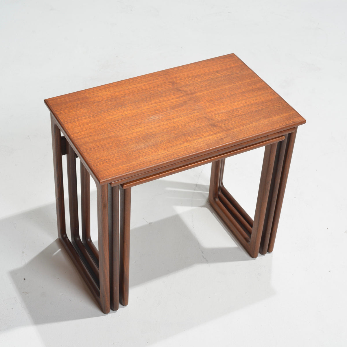 Kurt Østervig Danish teak nesting tables detail 2