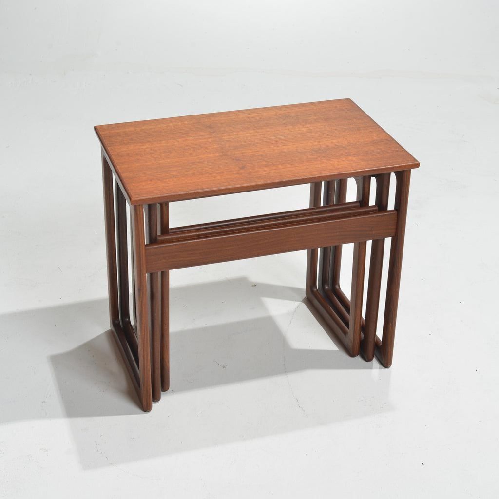 Kurt Østervig Danish teak nesting tables detail 3