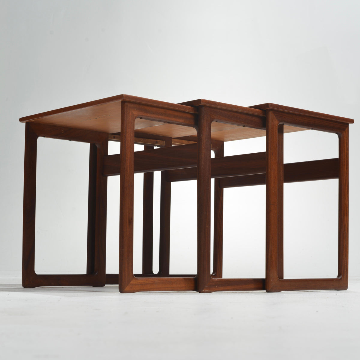 Kurt Østervig Danish teak nesting tables detail 10