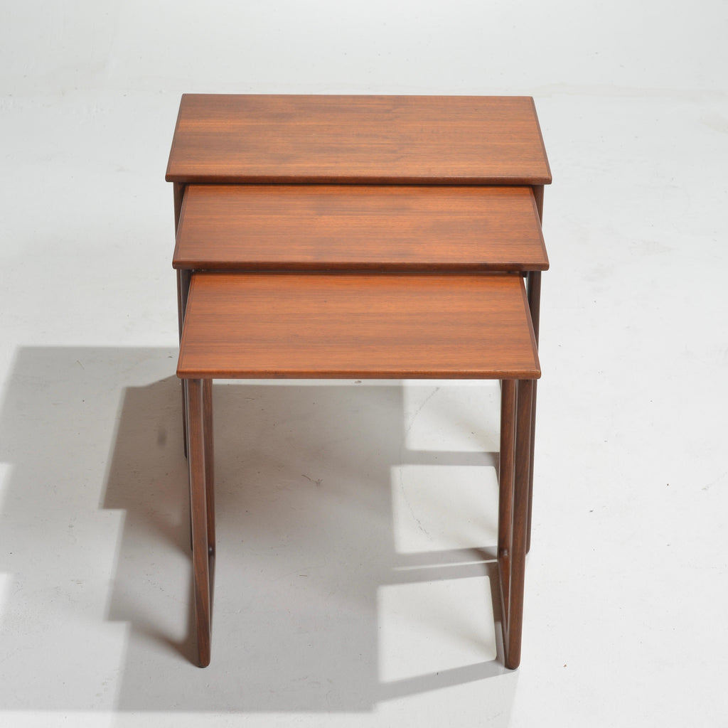 Kurt Østervig Danish teak nesting tables detail 9