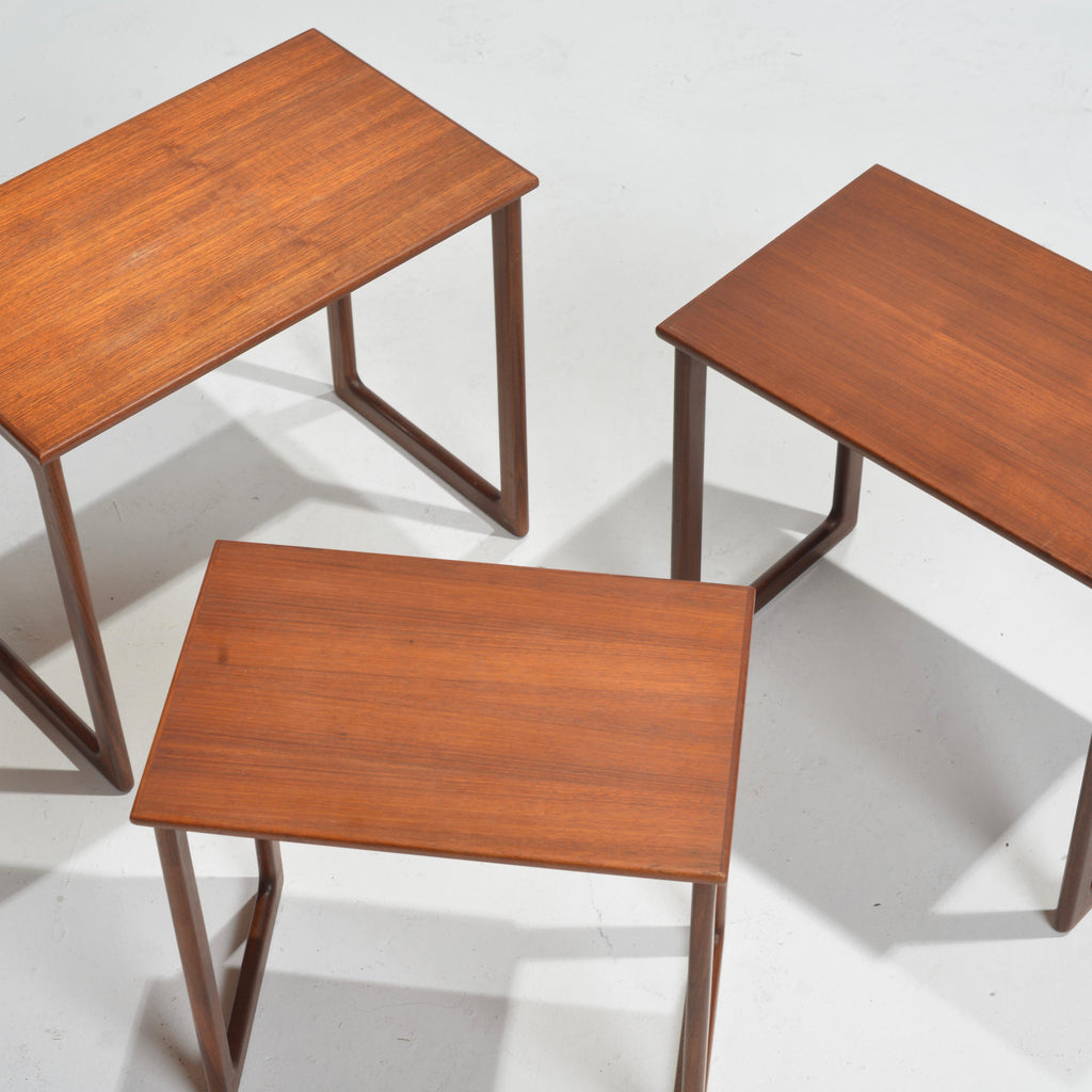 Kurt Østervig Danish teak nesting tables detail 12