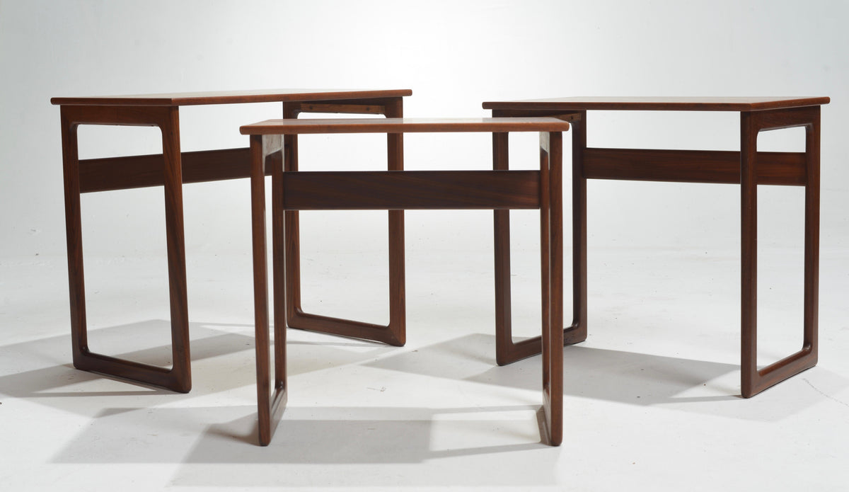 Kurt Østervig Danish teak nesting tables detail 18