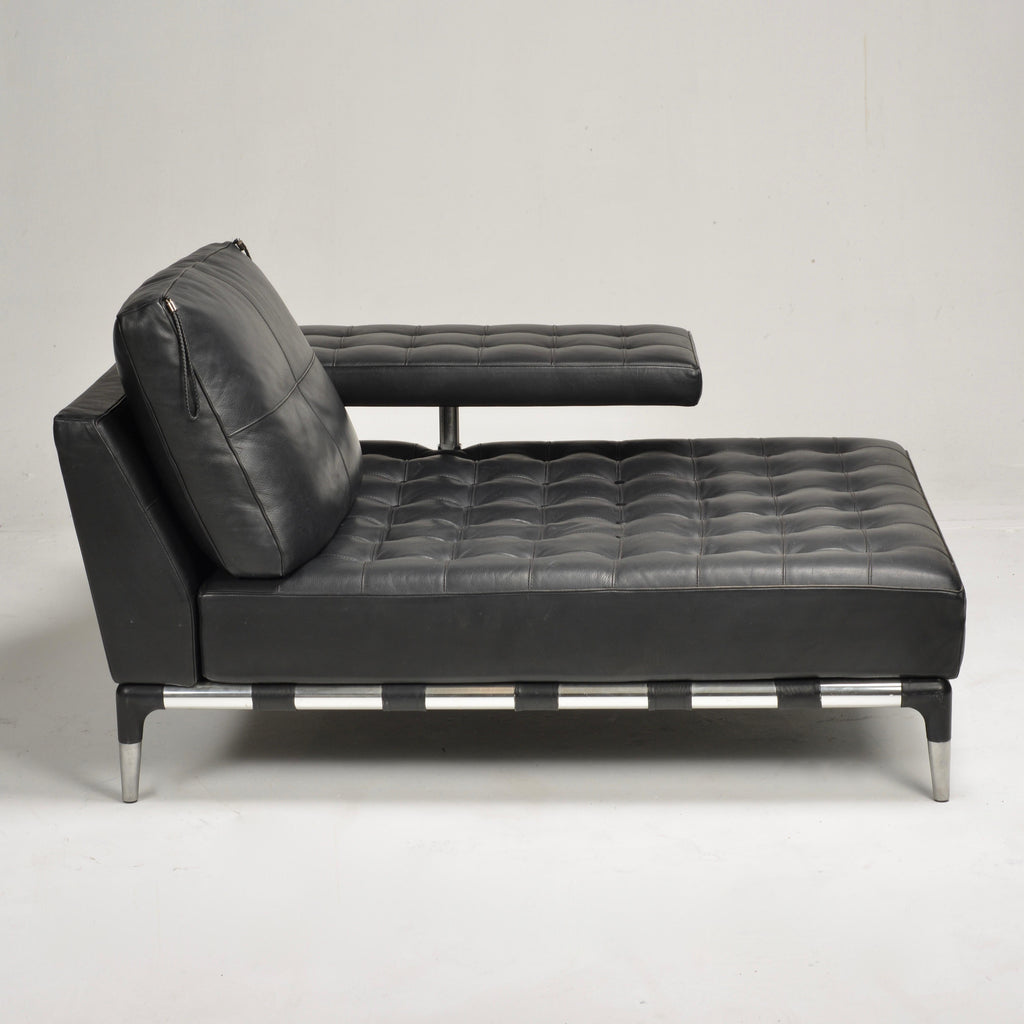 Philippe Starck Privé leather chaise longue for Cassina detail 5