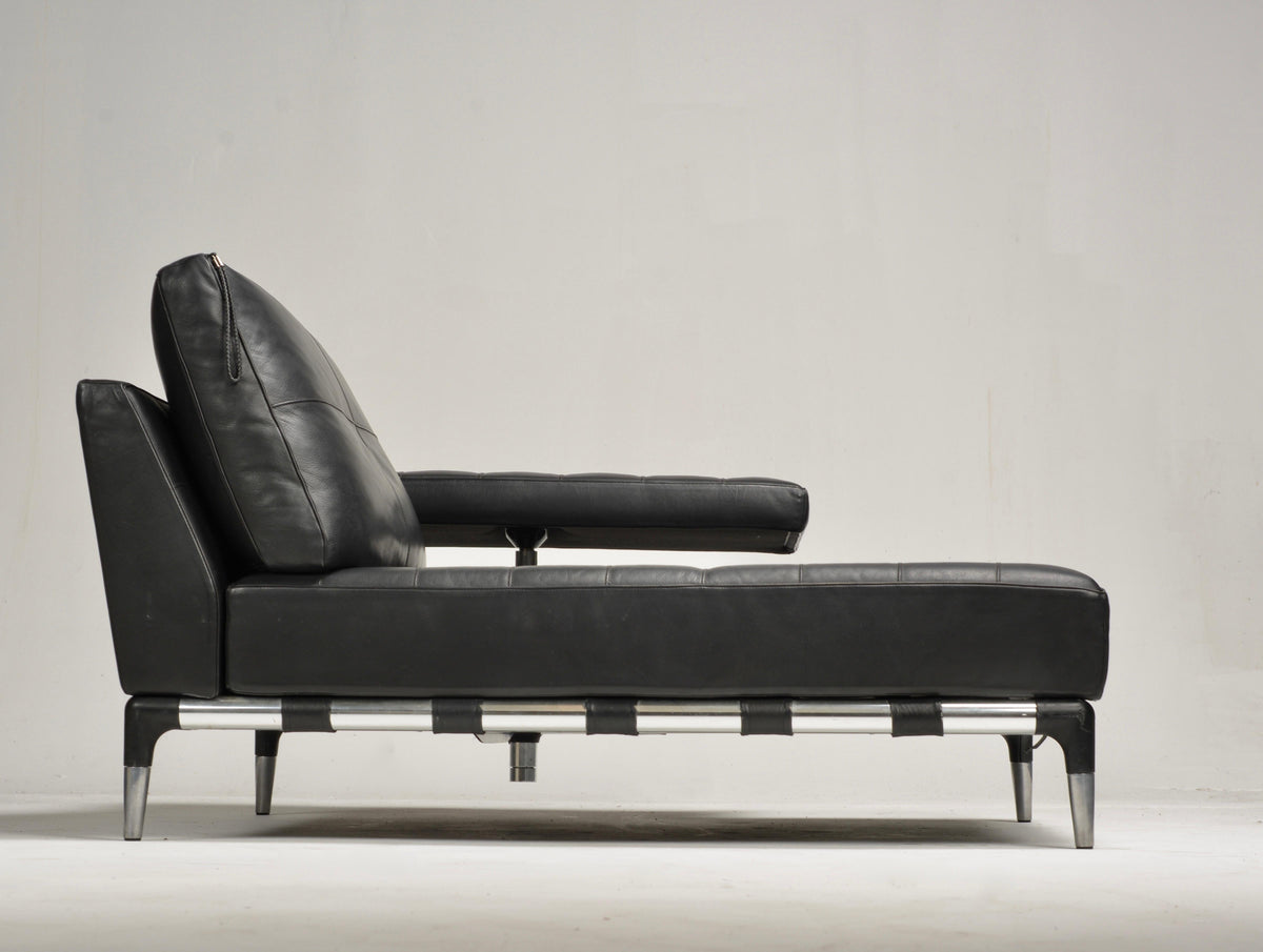 Philippe Starck Privé leather chaise longue for Cassina detail 6