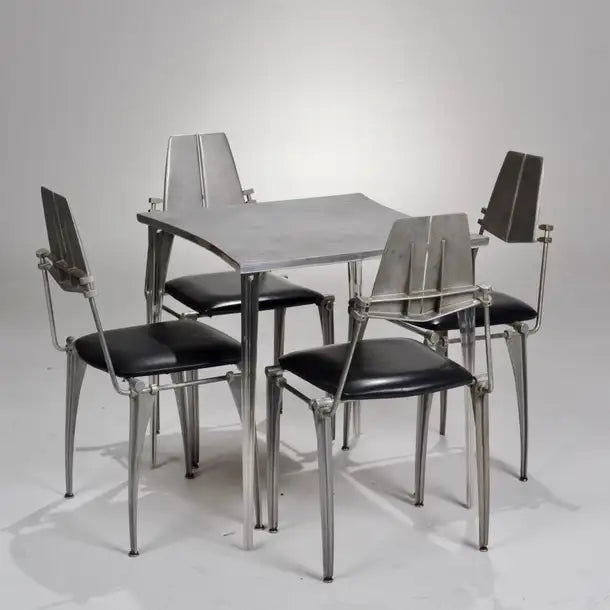 Rare Robert Josten Hand-Cast Aluminum Table
