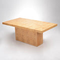 Arthur Umanoff Dillingham burled olive dining table detail 2