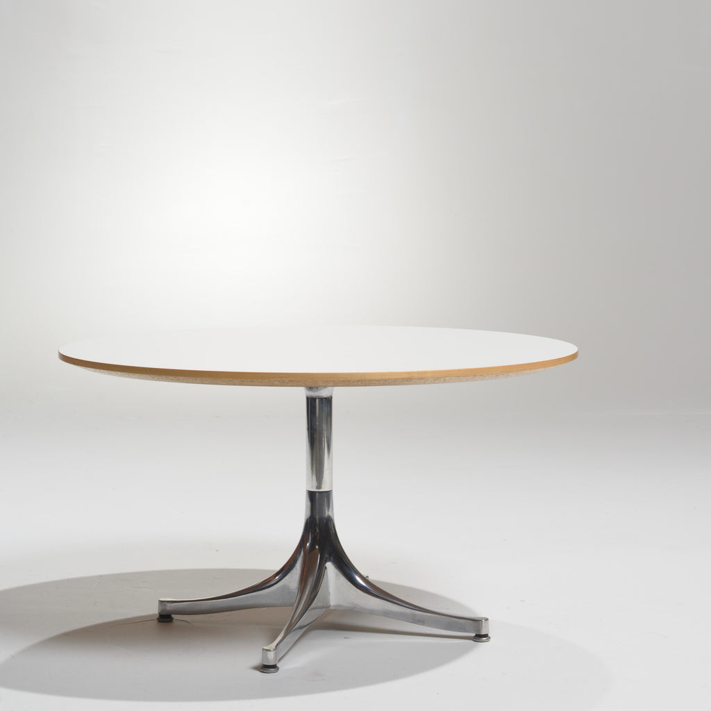 George Nelson Herman Miller white pedestal coffee table detail 4