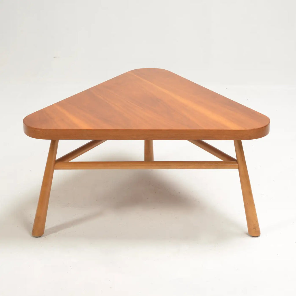 Robsjohn-Gibbings for Widdicomb Walnut Triangular Coffee Table