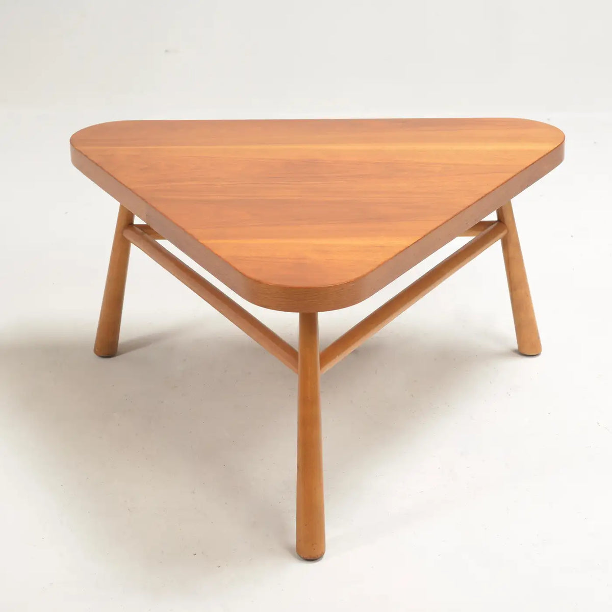 Robsjohn-Gibbings for Widdicomb Walnut Triangular Coffee Table