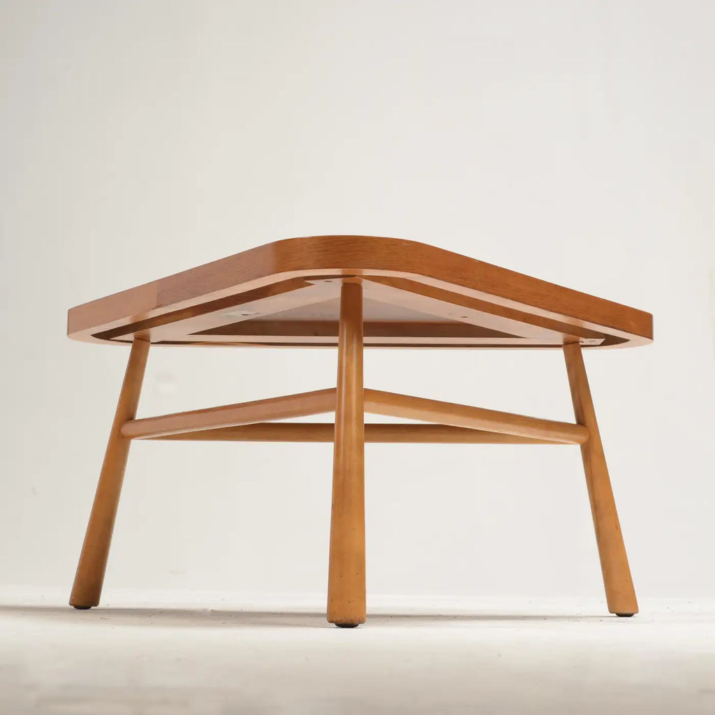 Robsjohn-Gibbings for Widdicomb Walnut Triangular Coffee Table