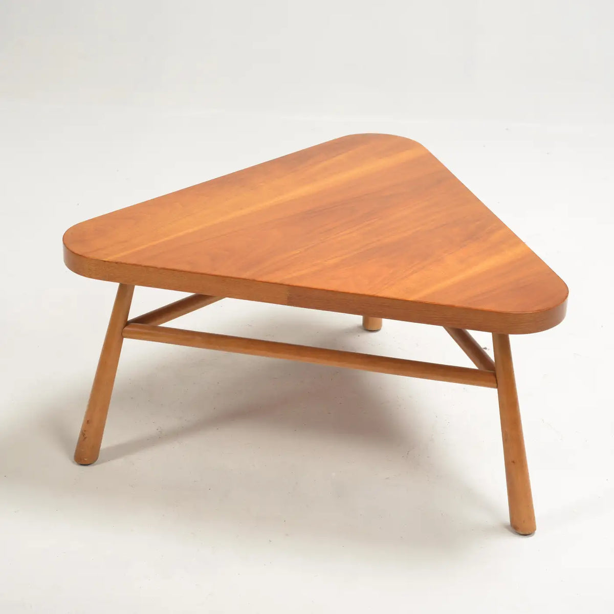 Robsjohn-Gibbings for Widdicomb Walnut Triangular Coffee Table