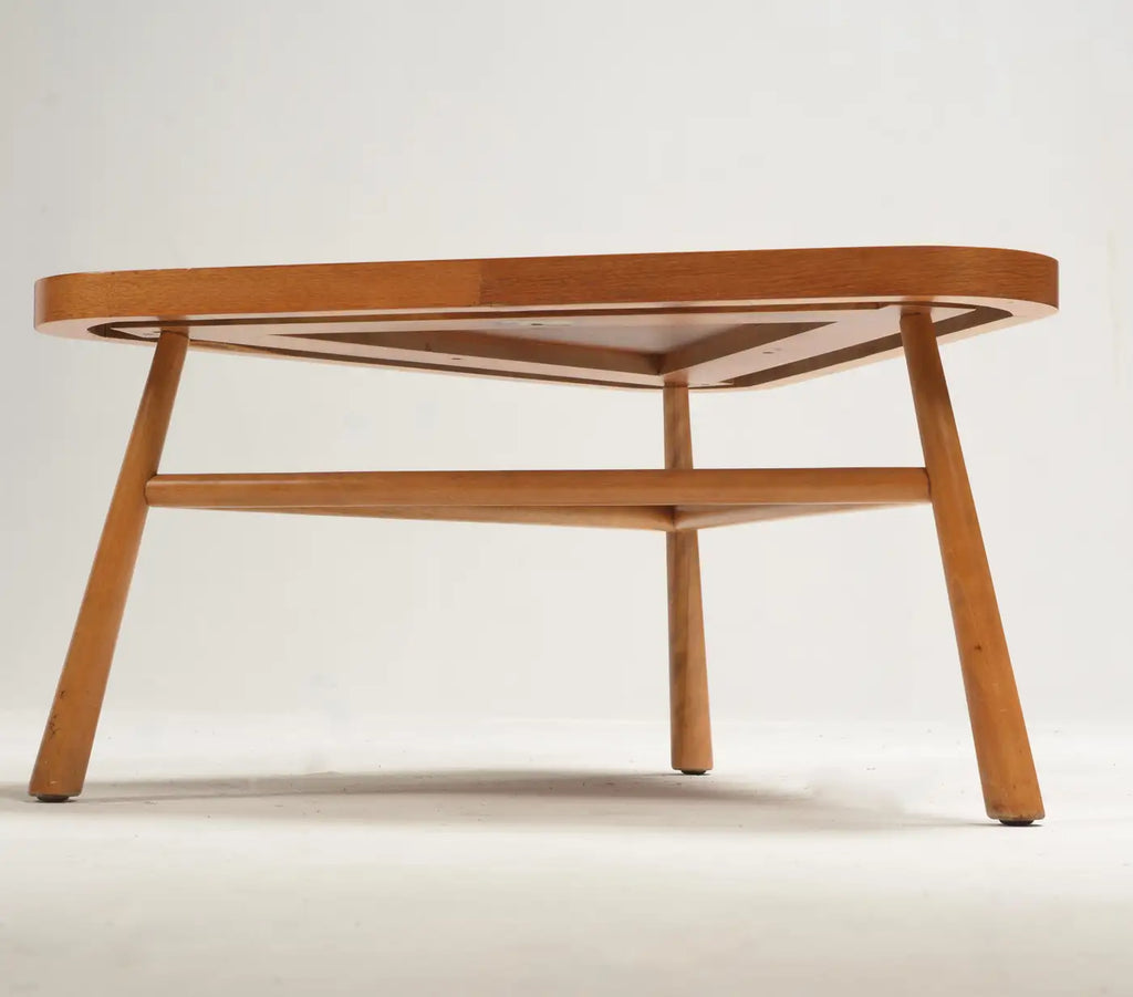 Robsjohn-Gibbings for Widdicomb Walnut Triangular Coffee Table