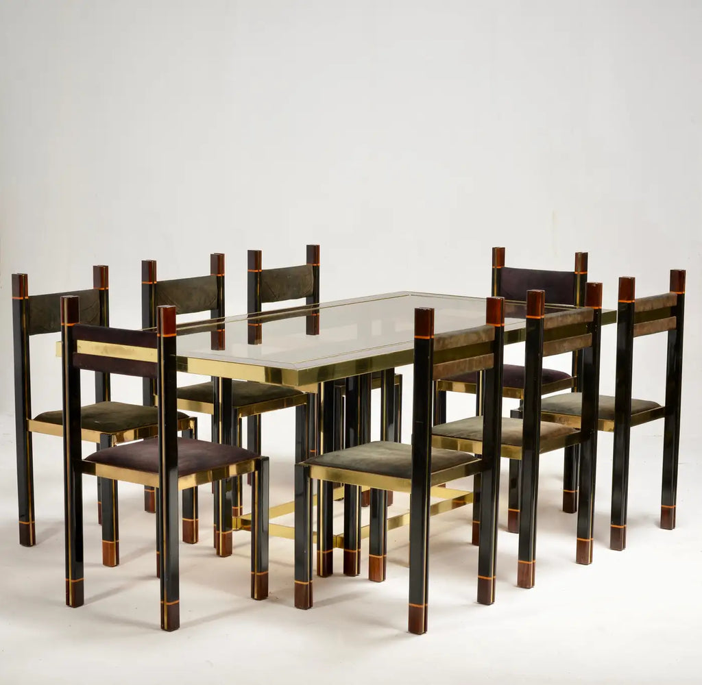 Italian Dining Suite by Paolo Barracchia for Roman Deco, 1978