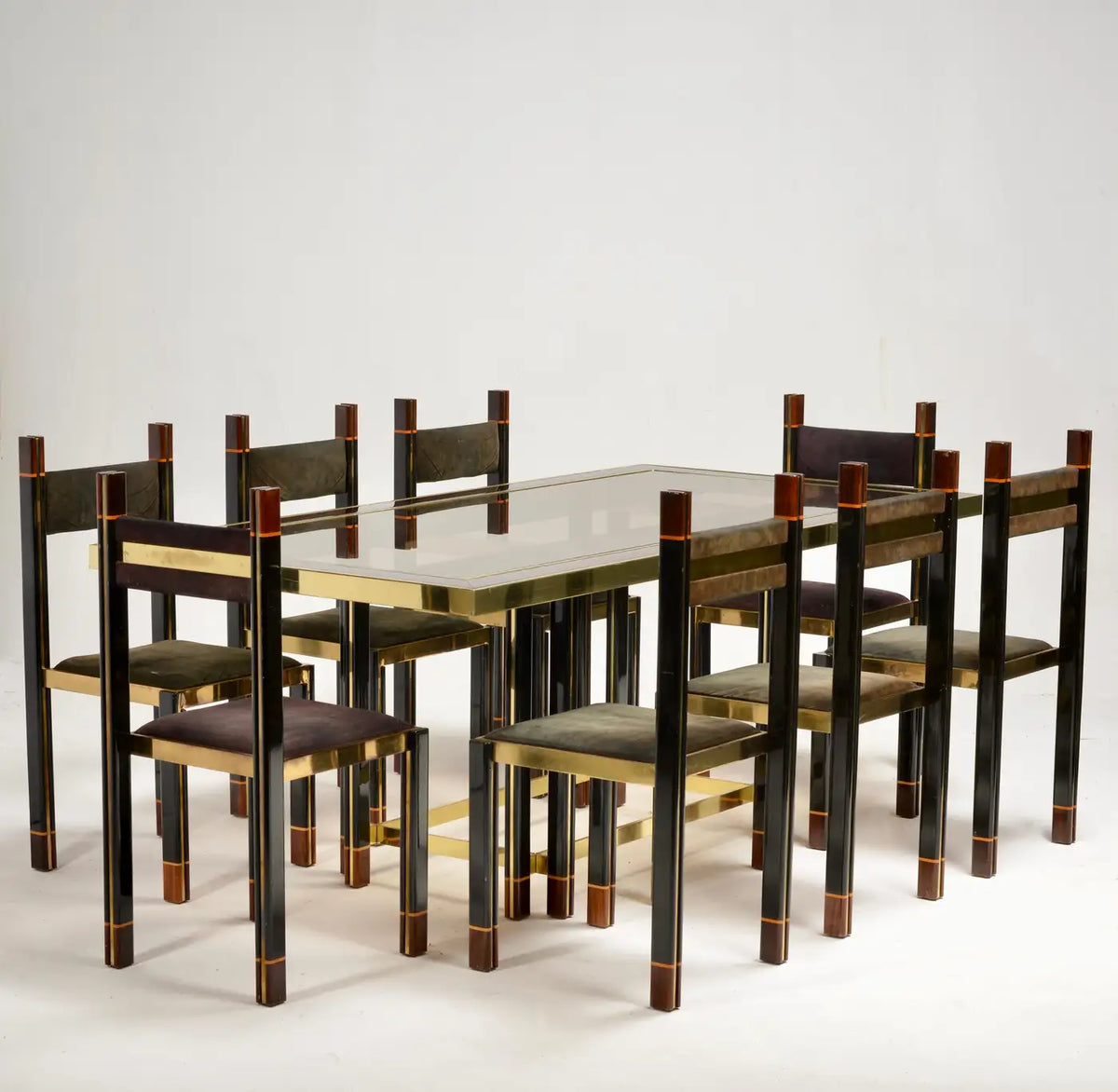 Italian Dining Suite by Paolo Barracchia for Roman Deco, 1978