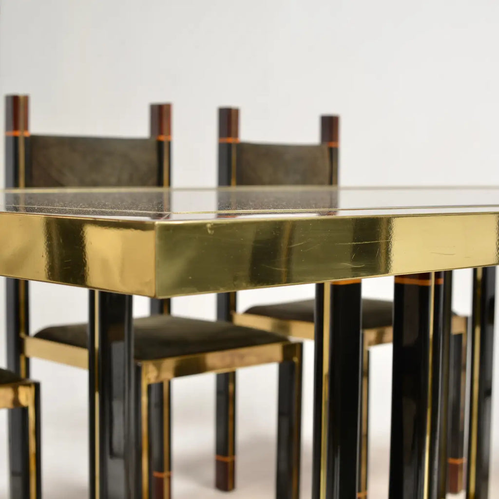 Italian Dining Suite by Paolo Barracchia for Roman Deco, 1978