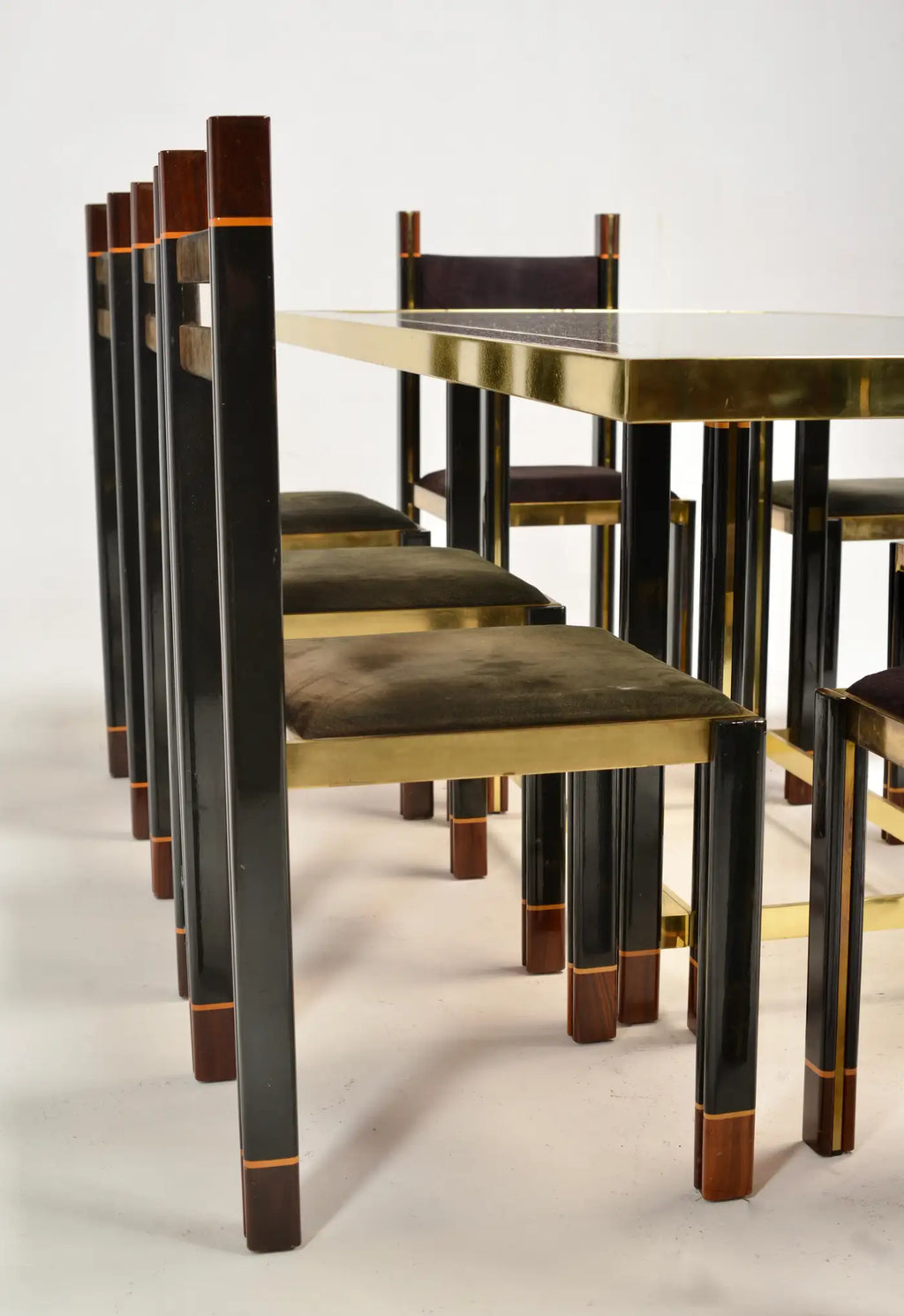 Italian Dining Suite by Paolo Barracchia for Roman Deco, 1978