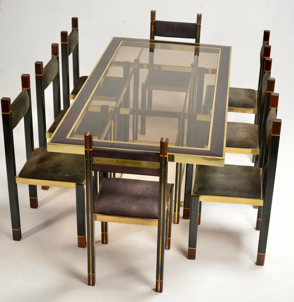 Italian Dining Suite by Paolo Barracchia for Roman Deco, 1978