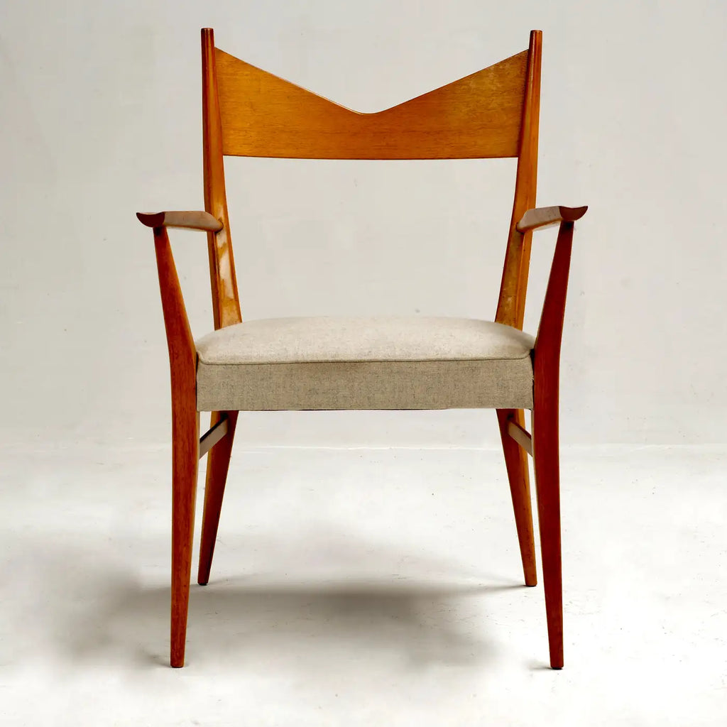 Paul McCobb Sculpted Mahogany Bow-Tie Dining Chair