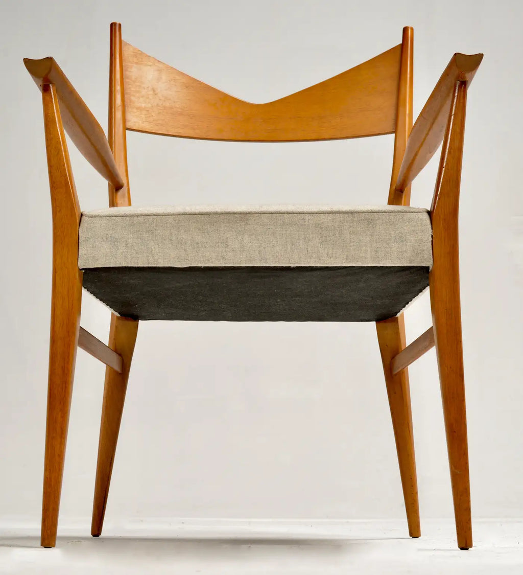 Paul McCobb Sculpted Mahogany Bow-Tie Dining Chair