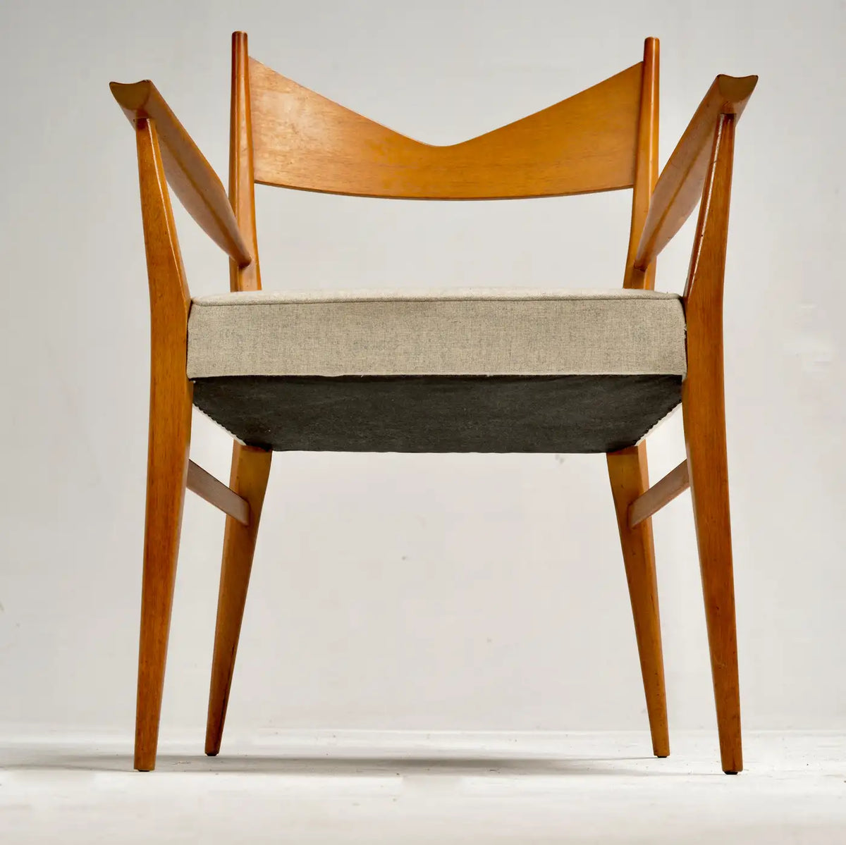 Paul McCobb Sculpted Mahogany Bow-Tie Dining Chair