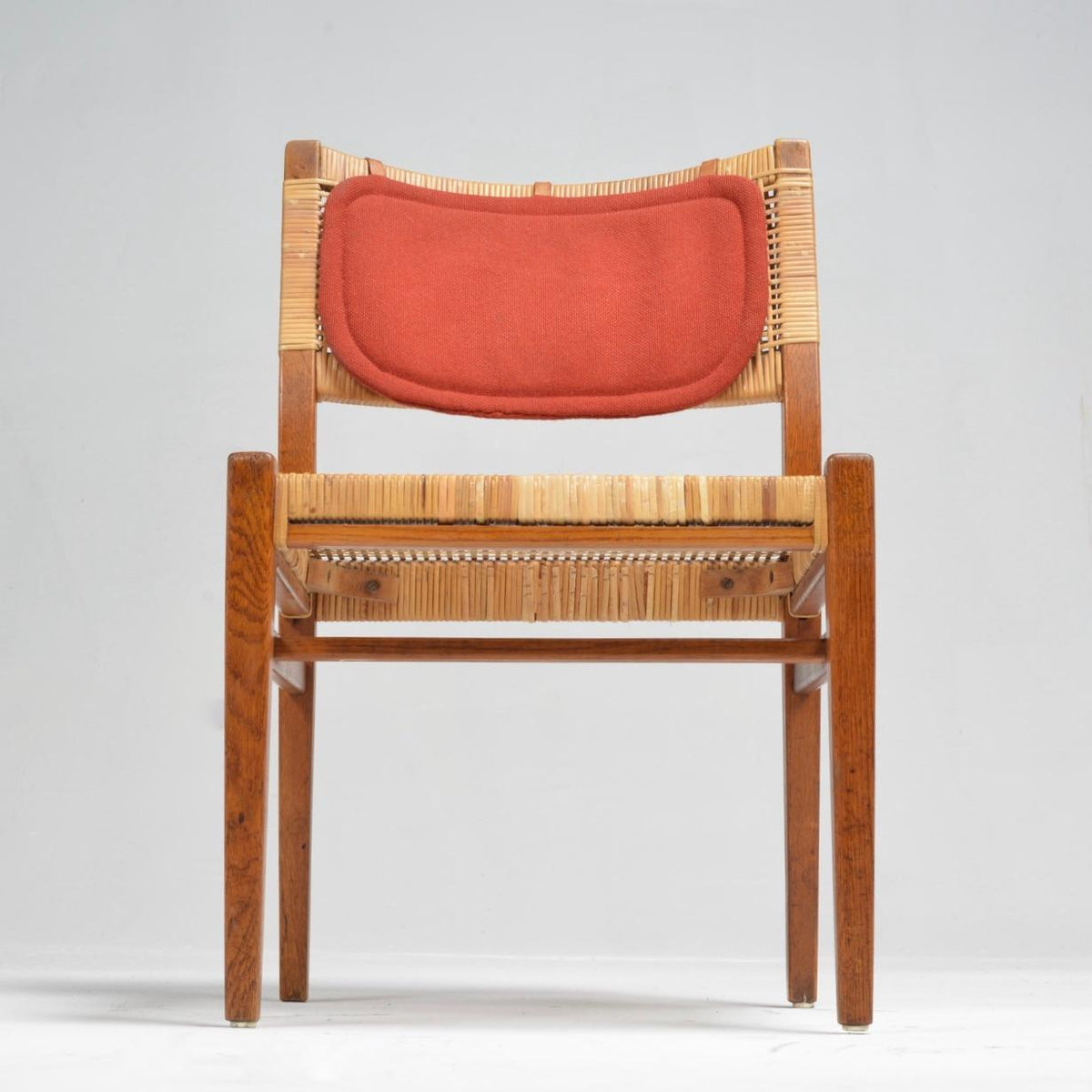 Erik Wørts Danish oak and woven cane dining chair, 1960s - view 6
