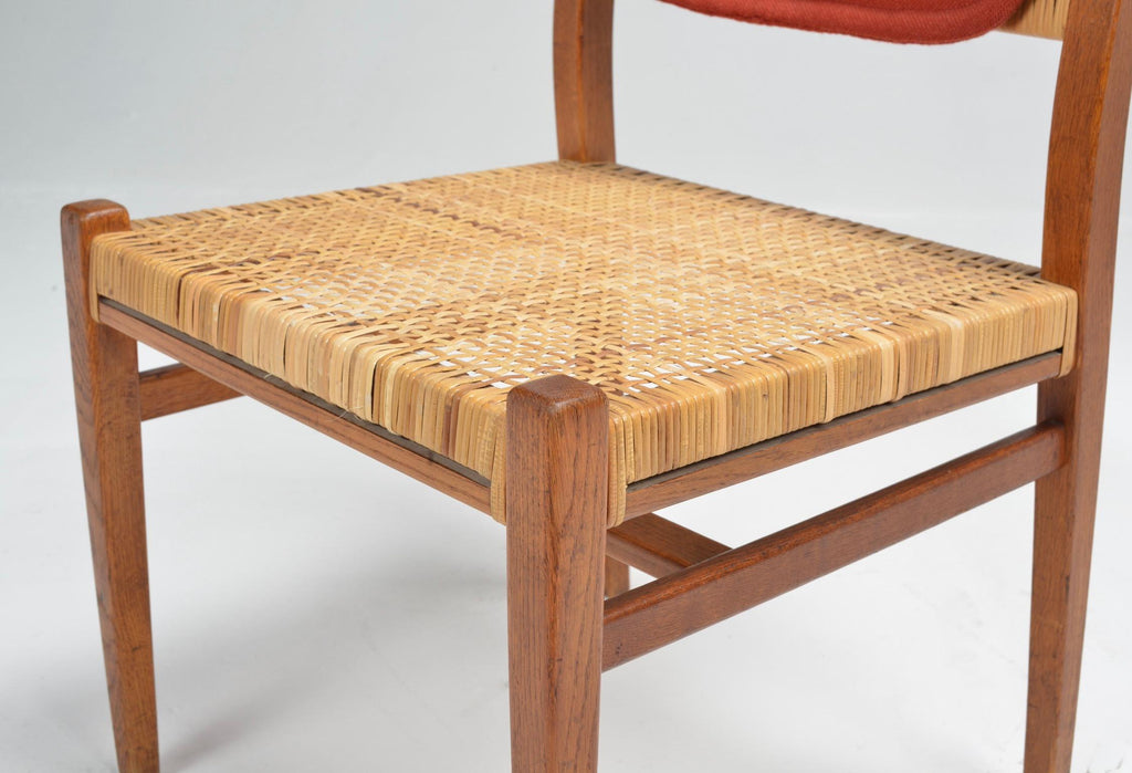 Erik Wørts Danish oak and woven cane dining chair, 1960s - view 9