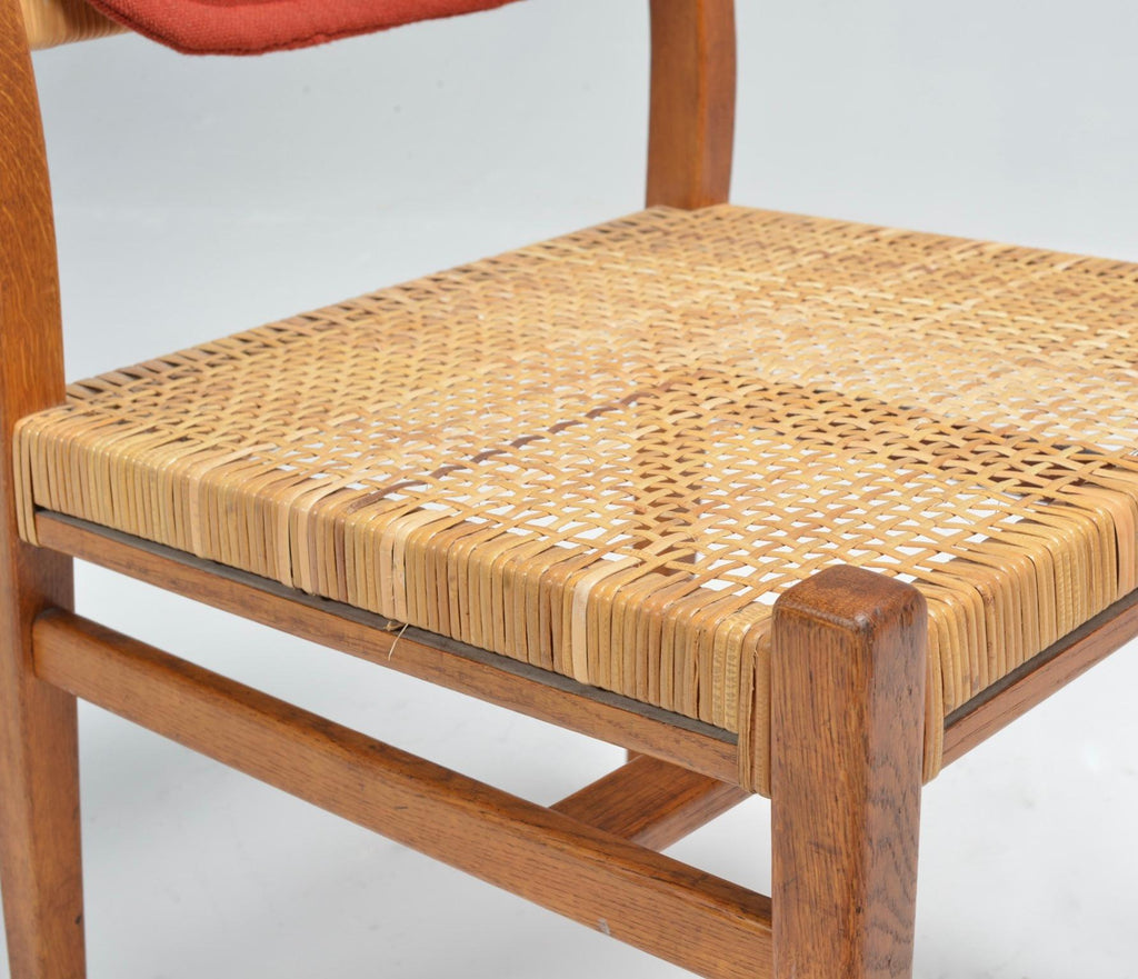 Erik Wørts Danish oak and woven cane dining chair, 1960s - view 10