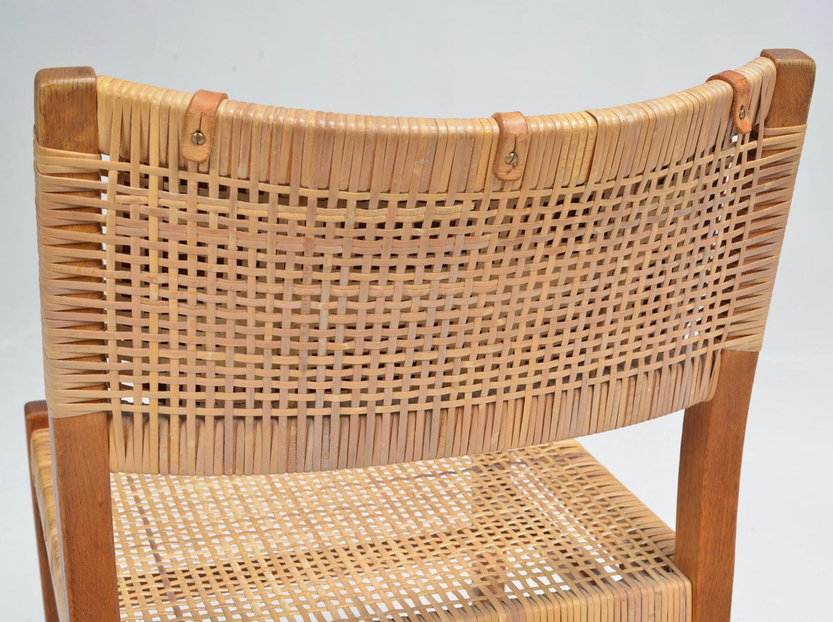 Erik Wørts Danish oak and woven cane dining chair, 1960s - view 11
